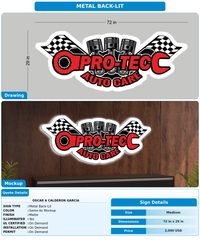 CUSTOM MOCKUP SIGN FOR Oscar A Calderon Garcia