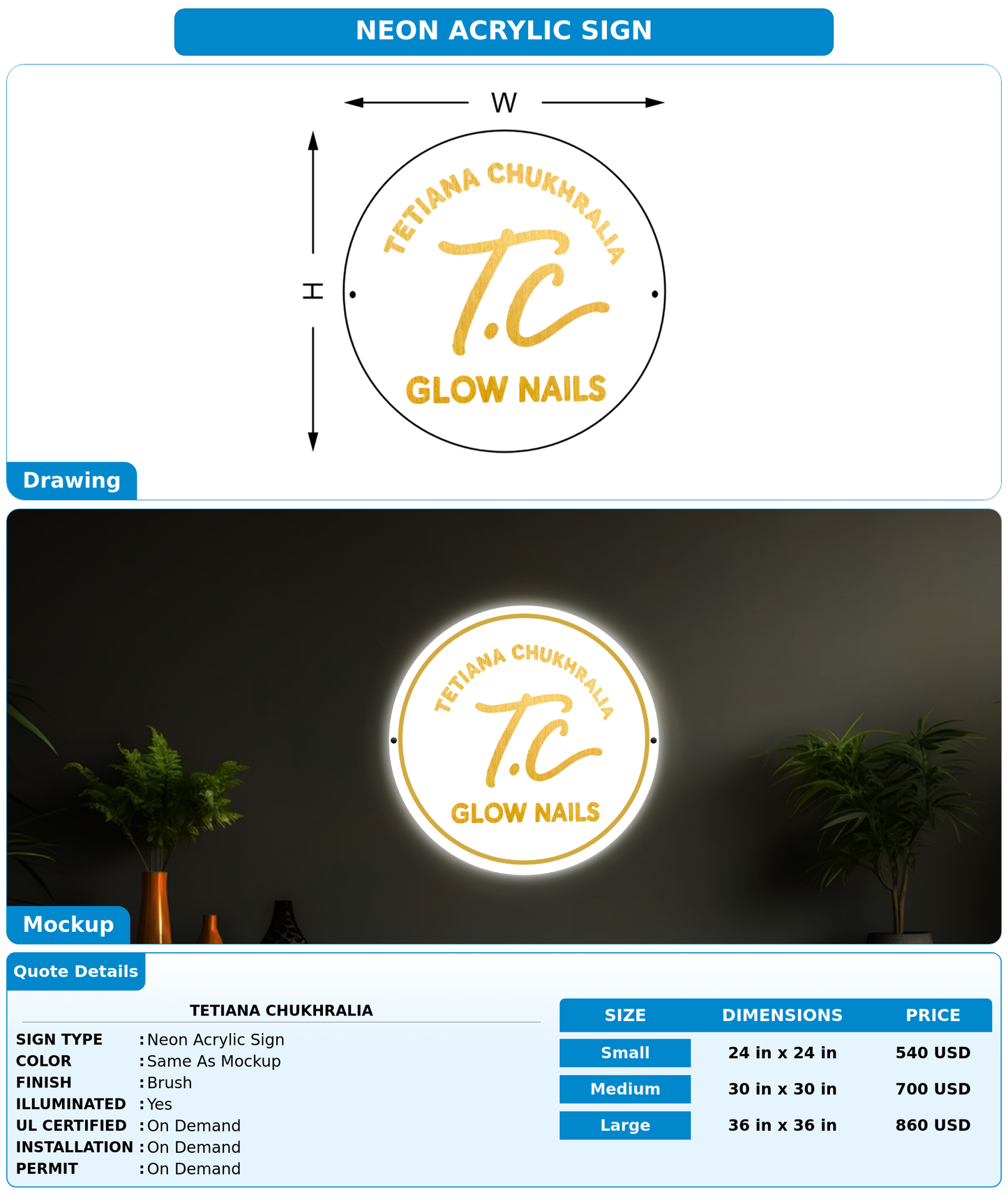 CUSTOM MOCKUP SIGN FOR Tetiana Chukhralia