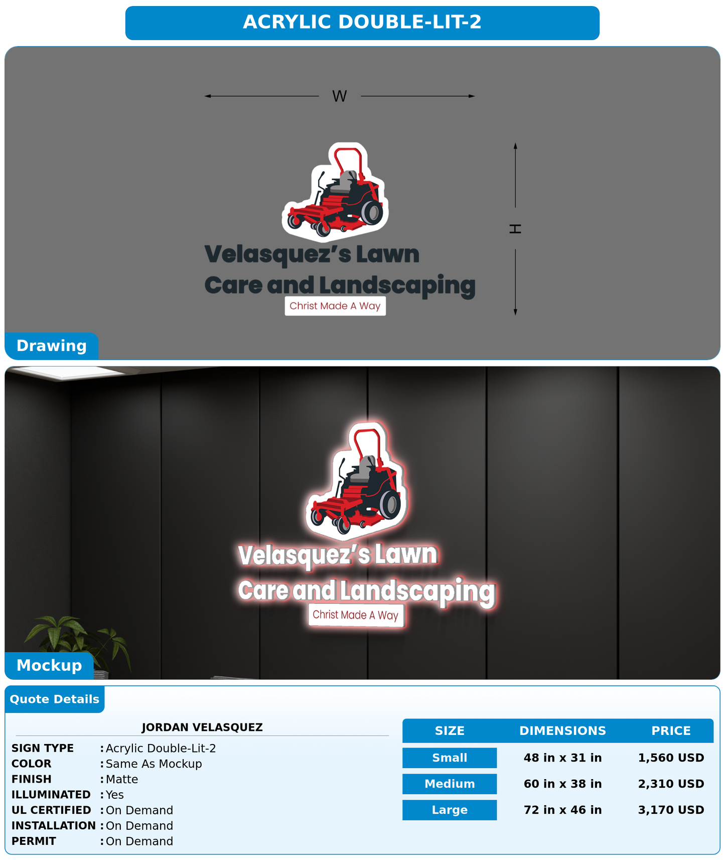 CUSTOM MOCKUP SIGN FOR Jordan Velasquez
