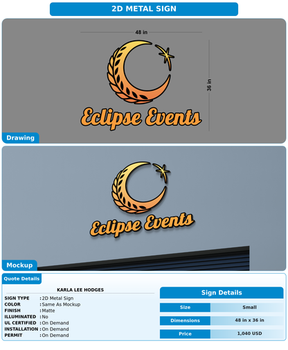 CUSTOM MOCKUP SIGN FOR Karla Lee Hodges