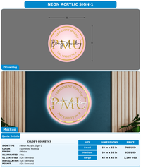 CUSTOM MOCKUP SIGN FOR chloe’s cosmetics