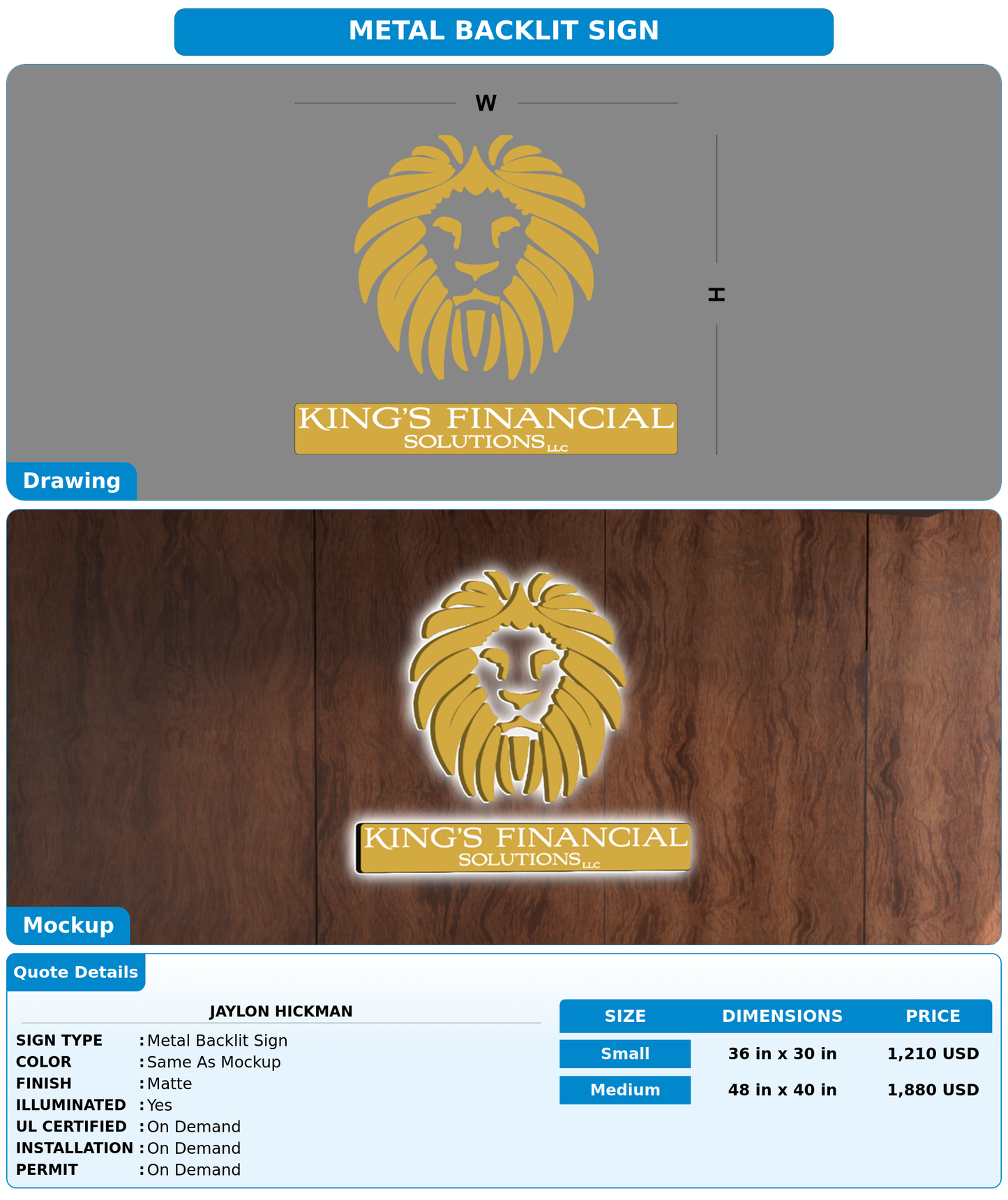 CUSTOM MOCKUP SIGN FOR Jaylon Hickman