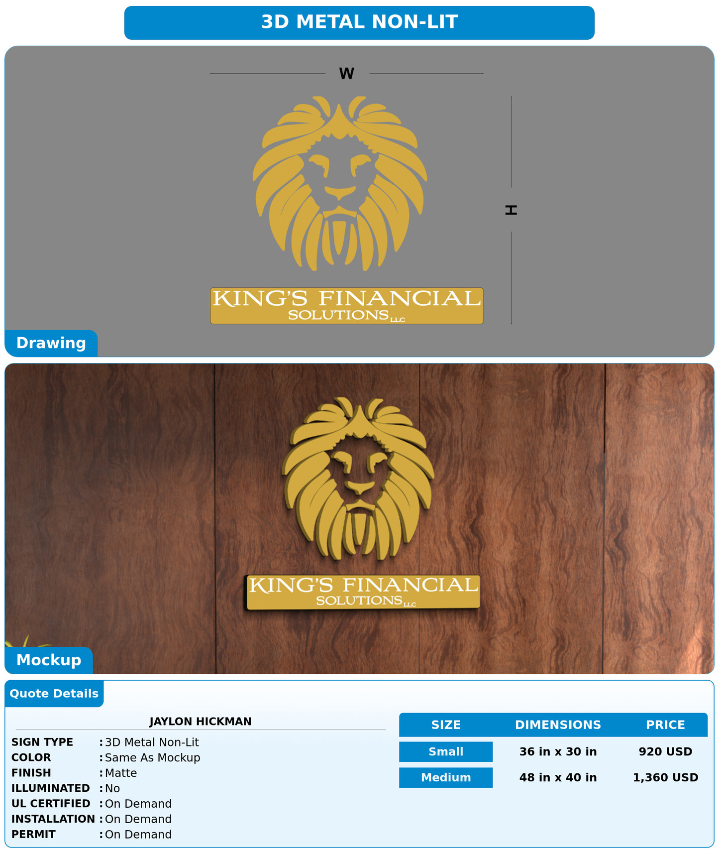 CUSTOM MOCKUP SIGN FOR Jaylon Hickman