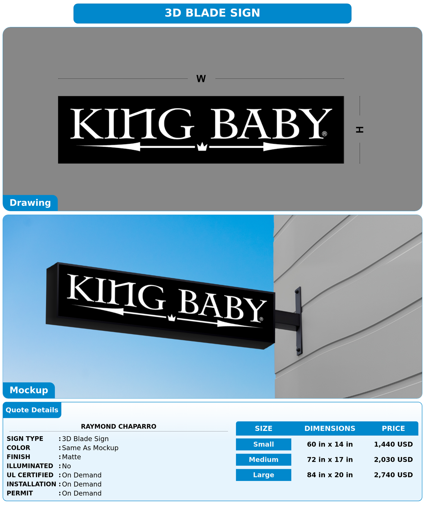 CUSTOM MOCKUP SIGN FOR Raymond Chaparro