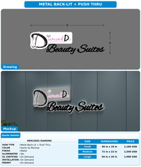 CUSTOM MOCKUP SIGN FOR Mercedes Diamond