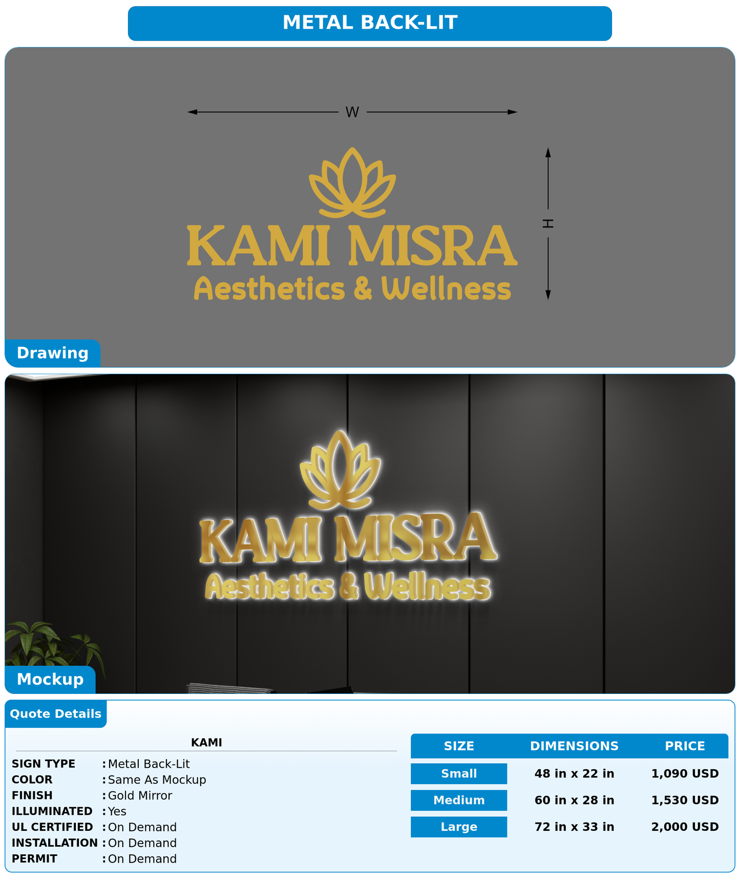 CUSTOM MOCKUP SIGN FOR Kami