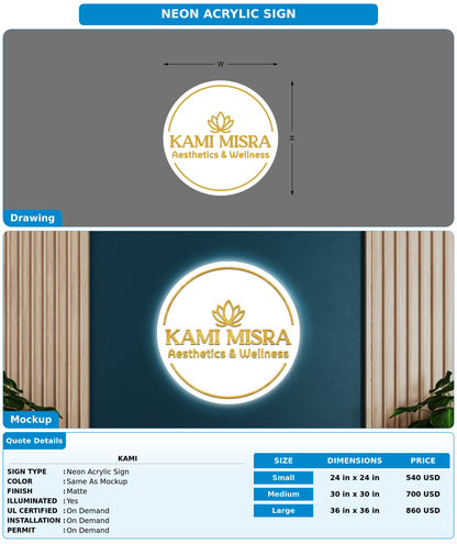 CUSTOM MOCKUP SIGN FOR Kami