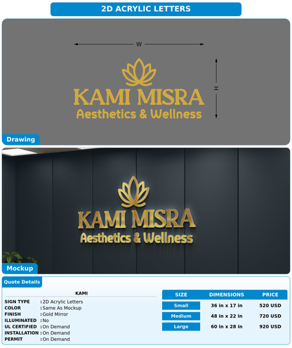 CUSTOM MOCKUP SIGN FOR Kami
