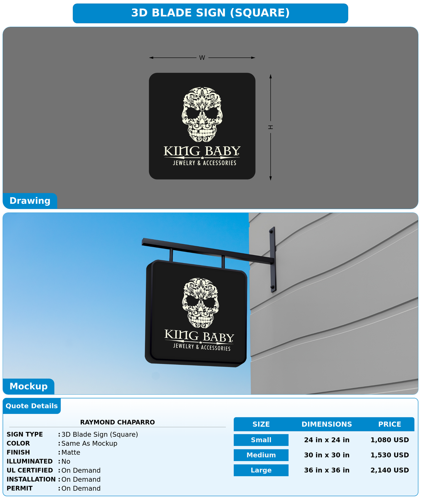CUSTOM MOCKUP SIGN FOR Raymond Chaparro