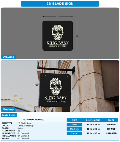 CUSTOM MOCKUP SIGN FOR Raymond Chaparro