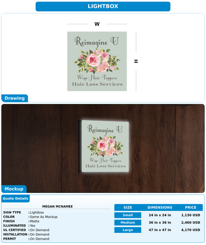 CUSTOM MOCKUP SIGN FOR Megan McNamee
