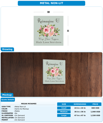 CUSTOM MOCKUP SIGN FOR Megan McNamee