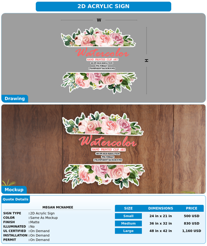CUSTOM MOCKUP SIGN FOR Megan McNamee