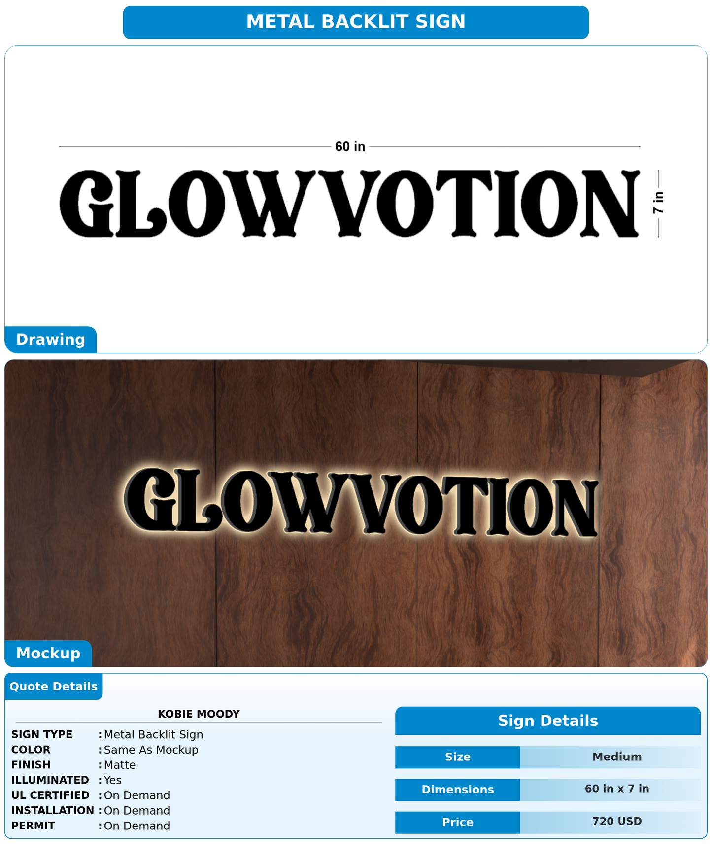 CUSTOM MOCKUP SIGN FOR Kobie Moody