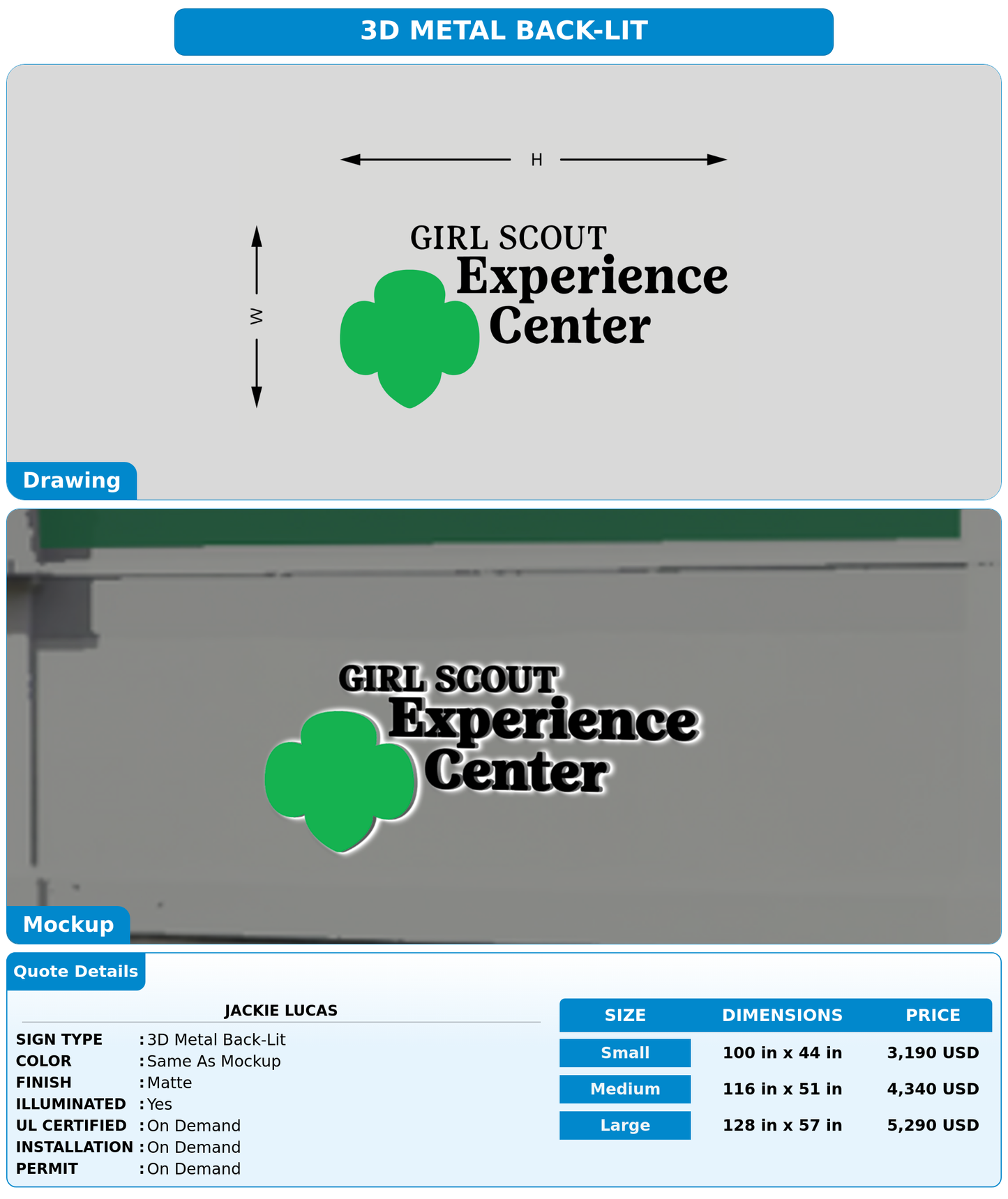 CUSTOM MOCKUP SIGN FOR Jackie Lucas