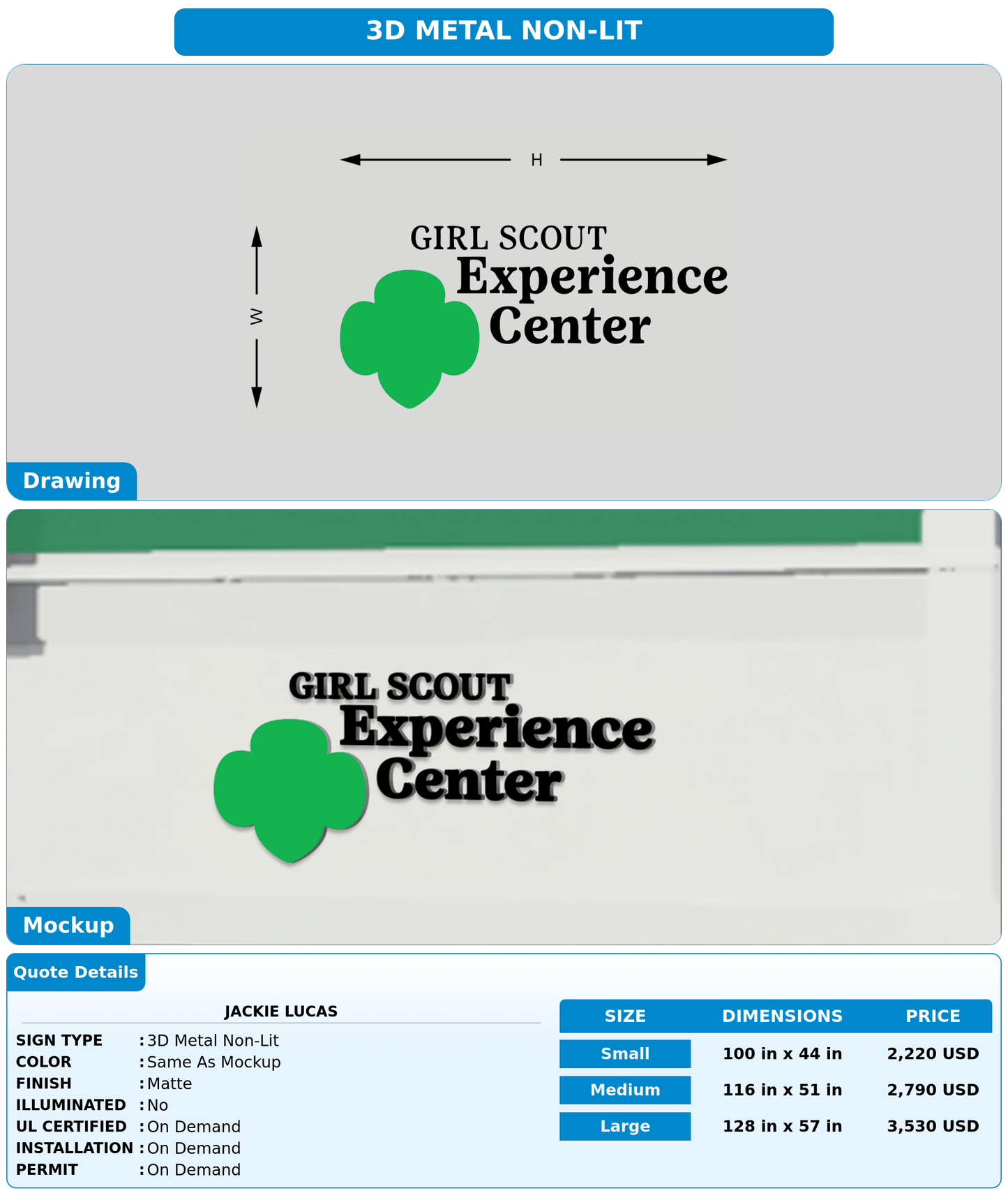 CUSTOM MOCKUP SIGN FOR Jackie Lucas