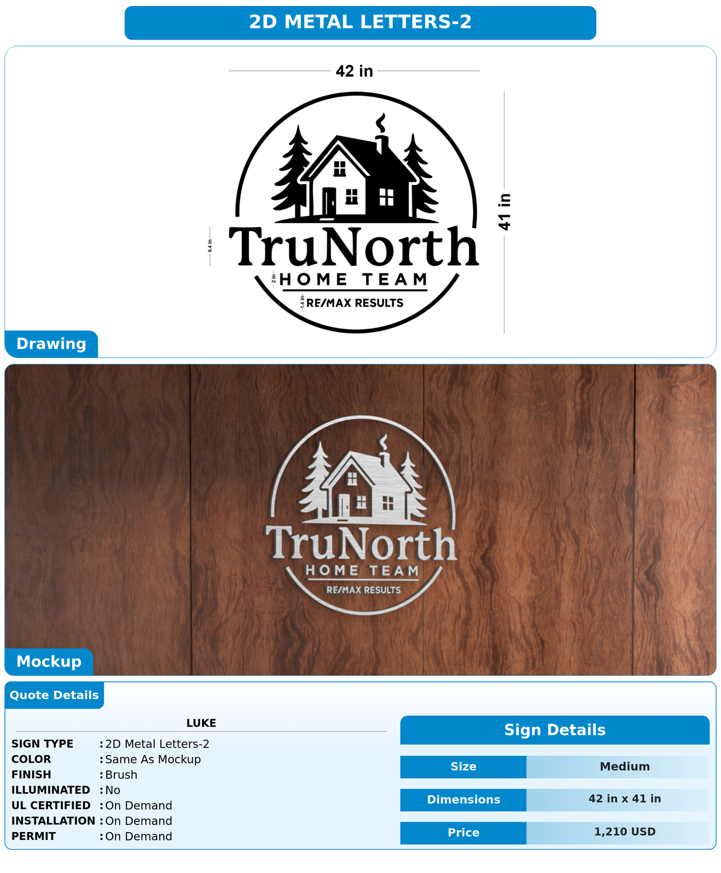 CUSTOM MOCKUP SIGN FOR luke