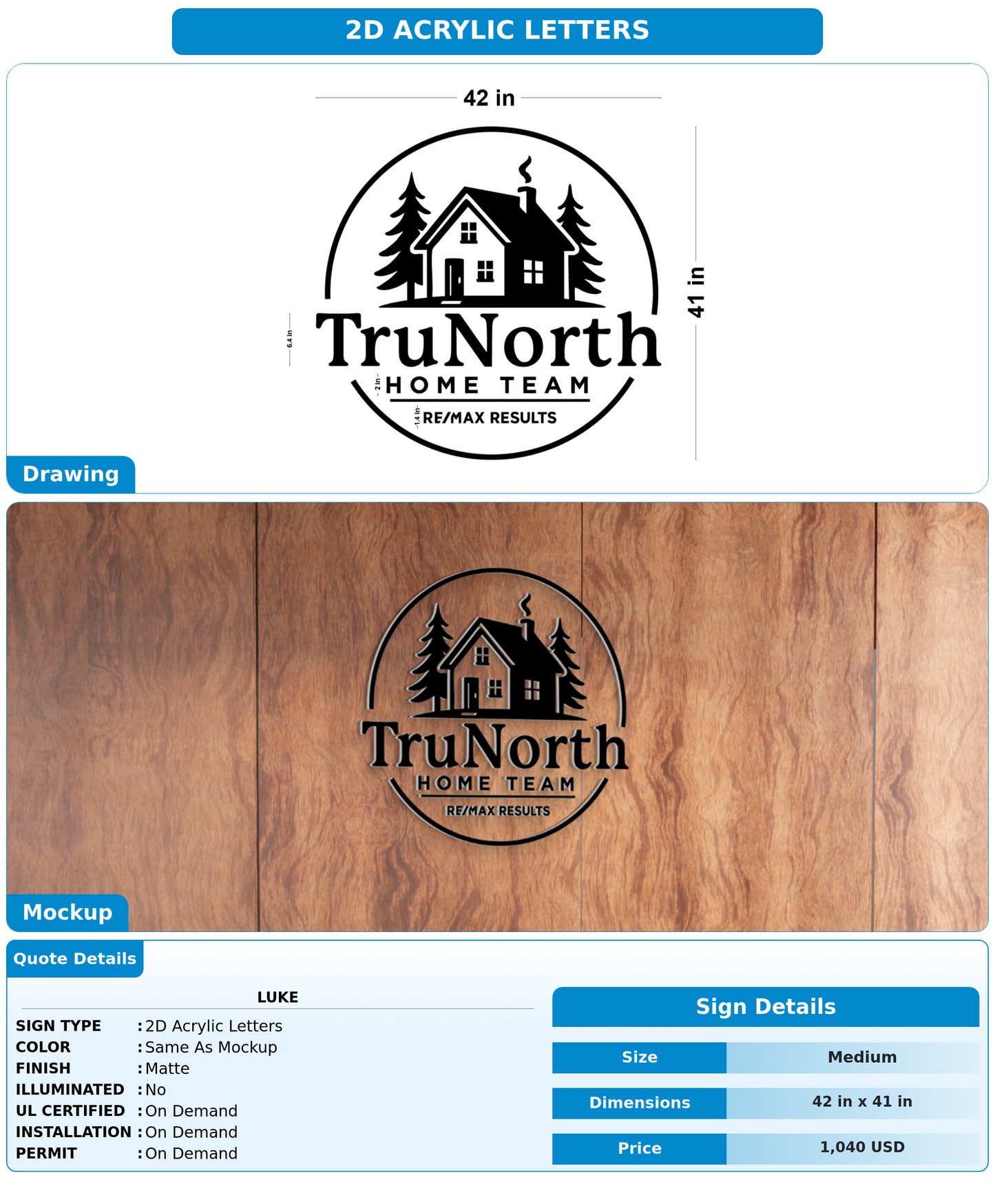 CUSTOM MOCKUP SIGN FOR luke