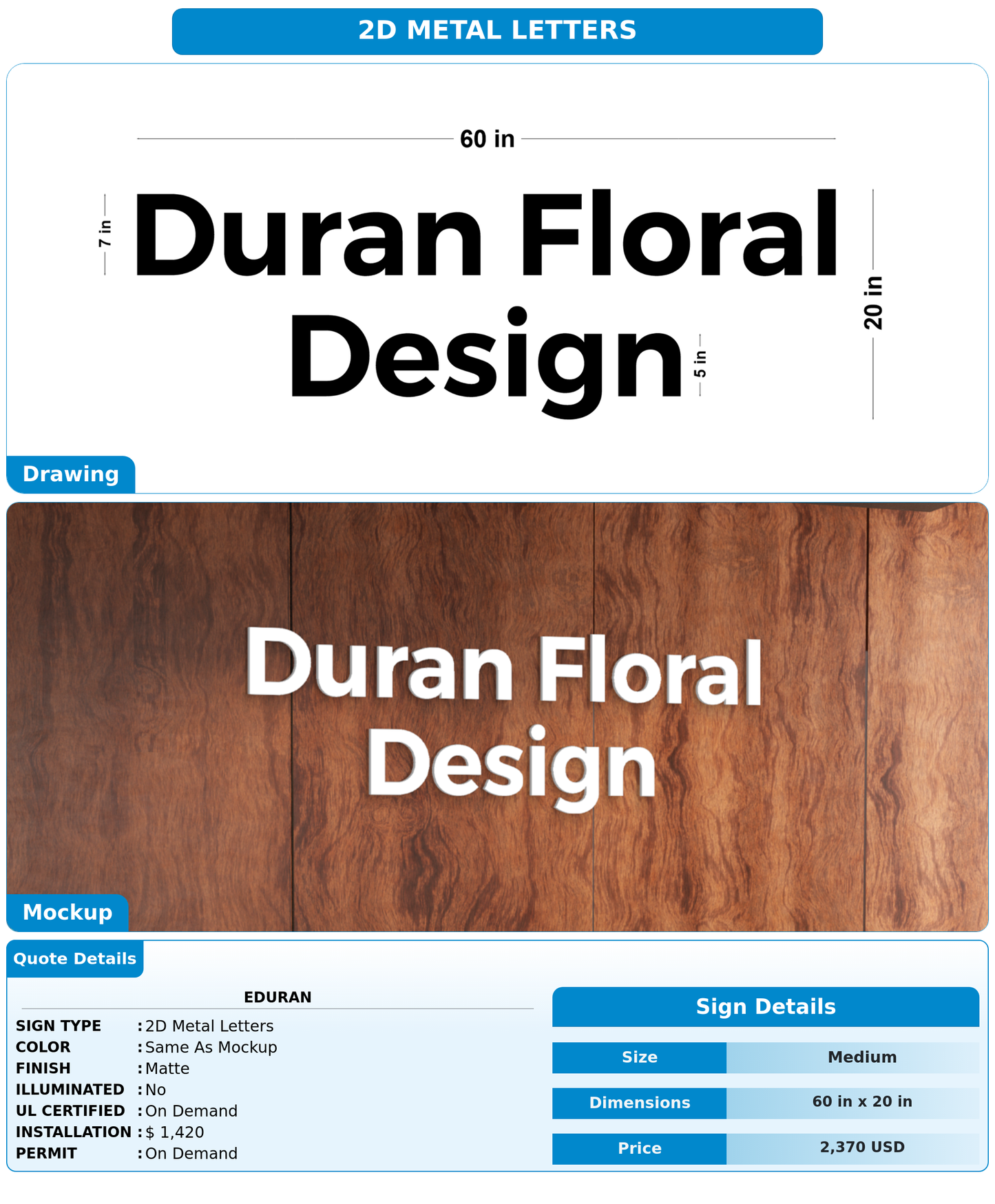CUSTOM MOCKUP SIGN FOR eduran