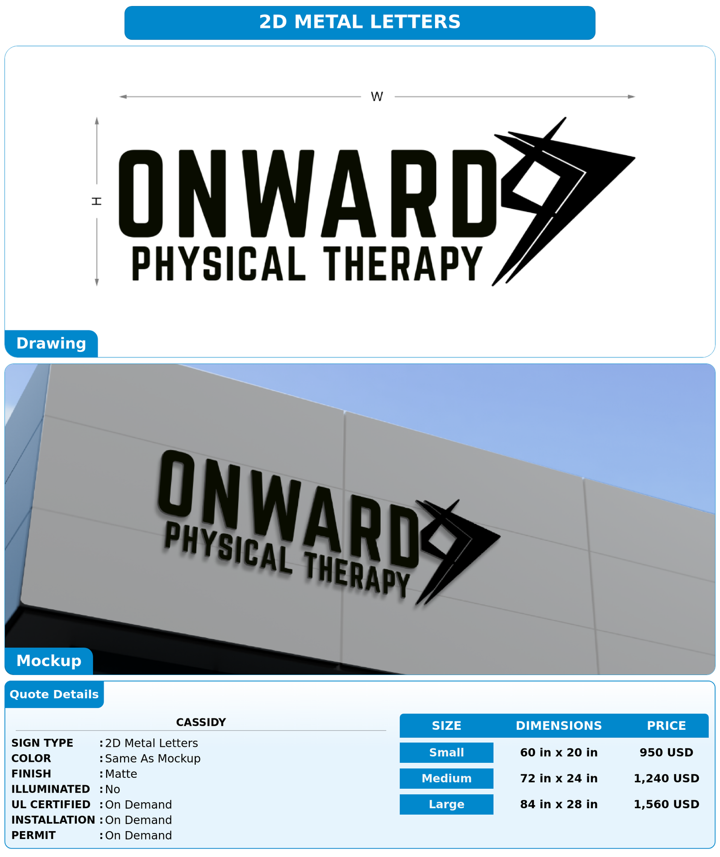CUSTOM MOCKUP SIGN FOR Cassidy