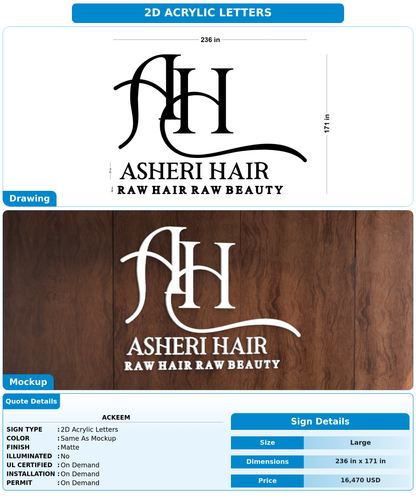 CUSTOM MOCKUP SIGN FOR Ackeem