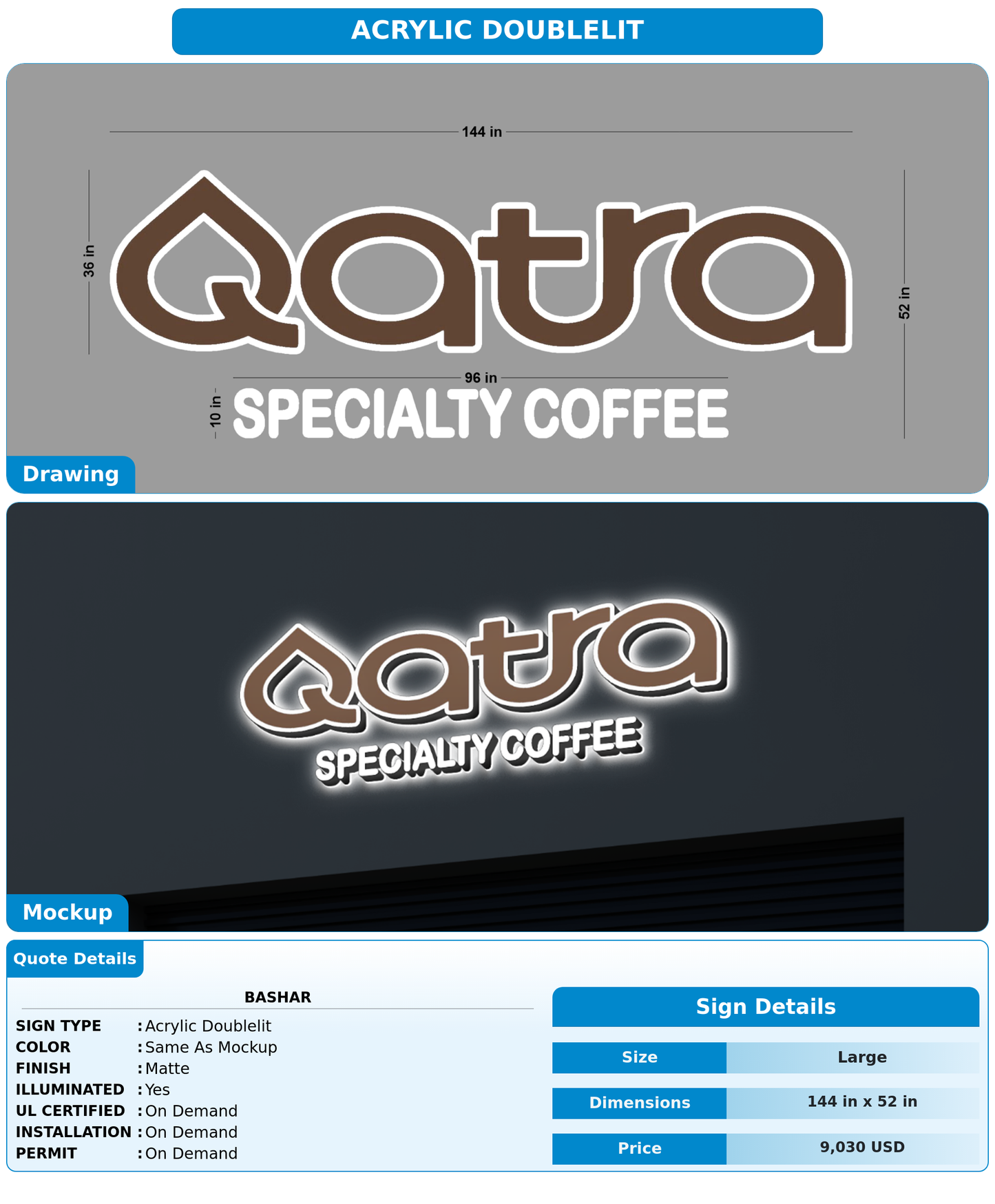 CUSTOM MOCKUP SIGN FOR Bashar