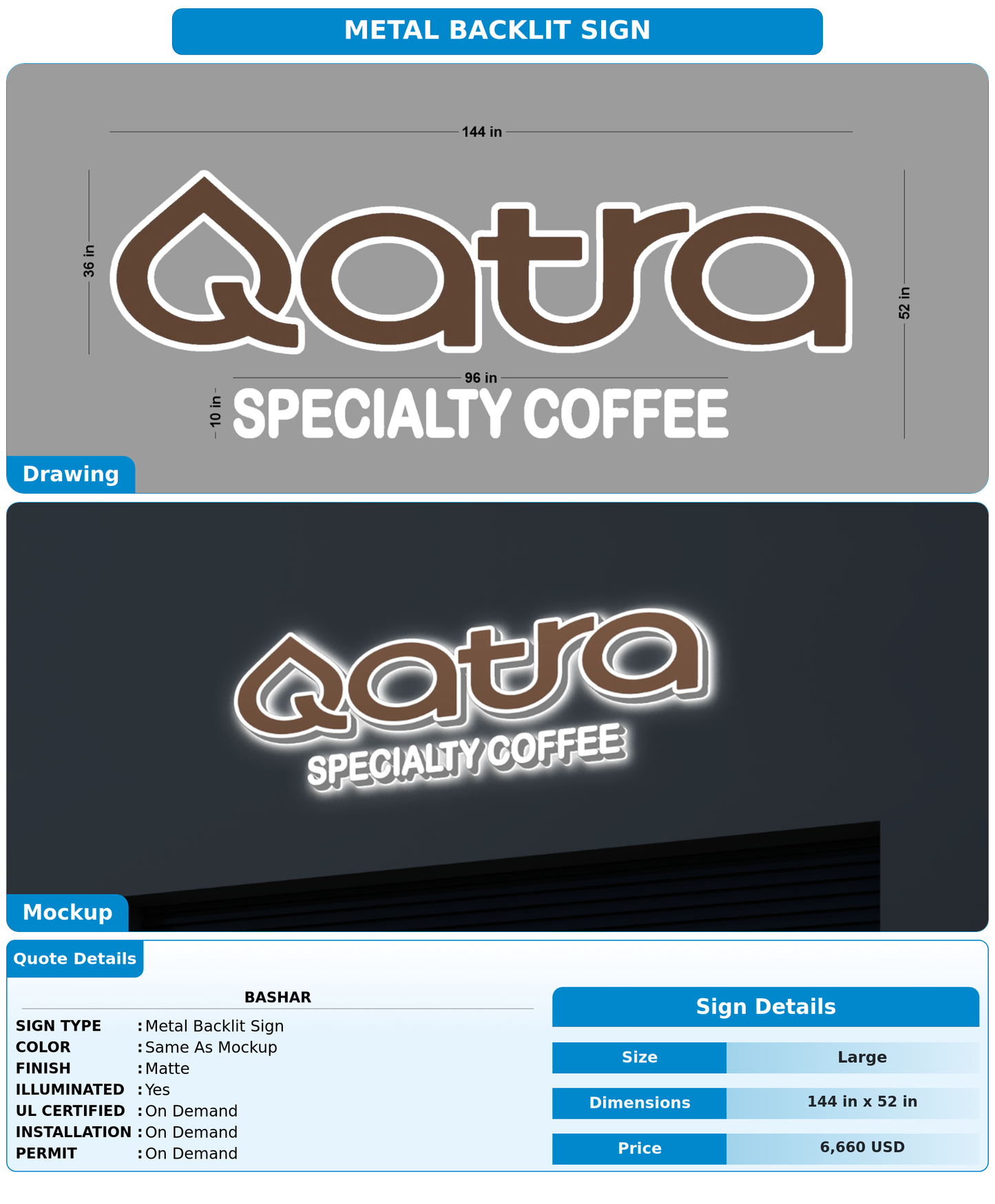 CUSTOM MOCKUP SIGN FOR Bashar