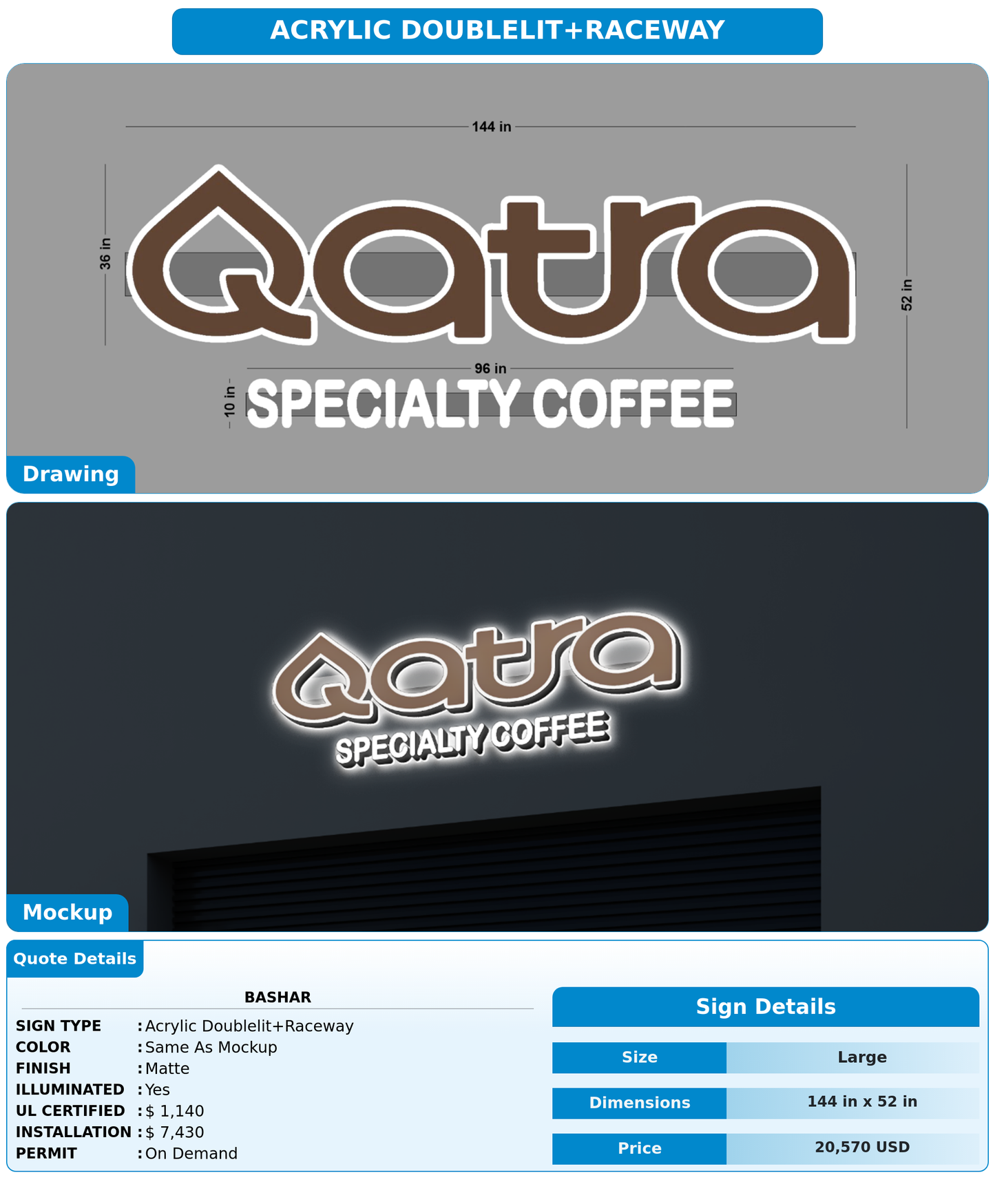 CUSTOM MOCKUP SIGN FOR Bashar