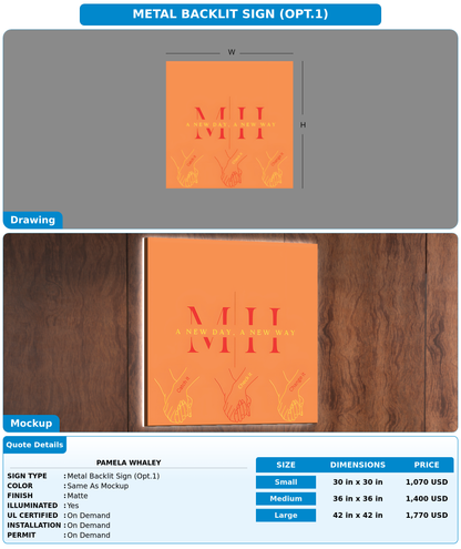 CUSTOM MOCKUP SIGN FOR Pamela Whaley