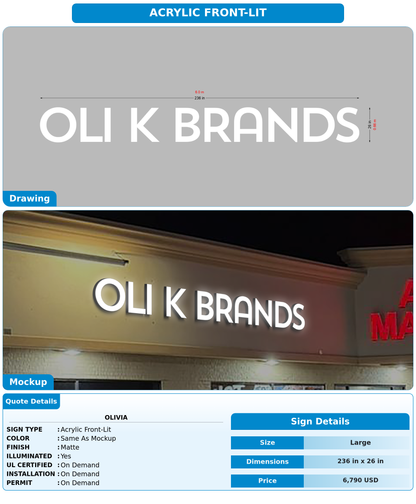 CUSTOM MOCKUP SIGN FOR Olivia