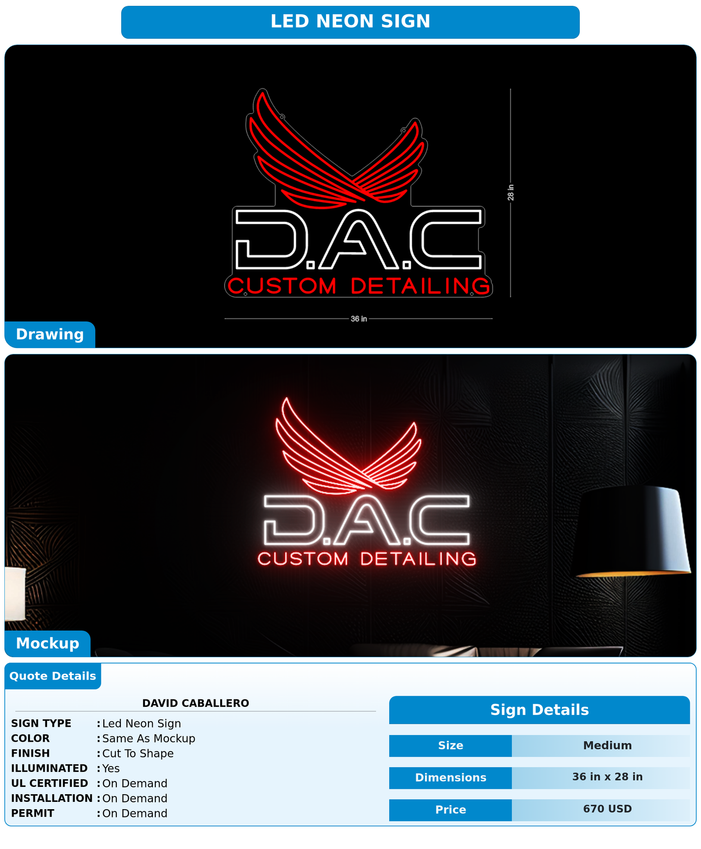 CUSTOM MOCKUP SIGN FOR David Caballero