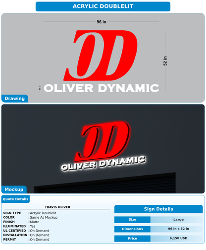 CUSTOM MOCKUP SIGN FOR Travis Oliver