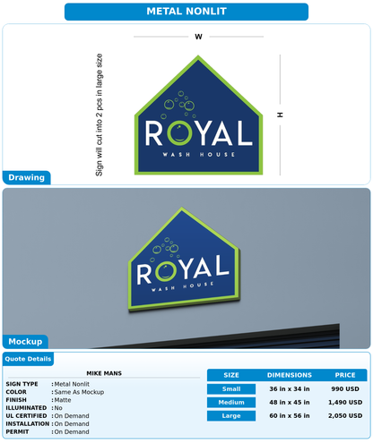 CUSTOM MOCKUP SIGN FOR Mike Mans