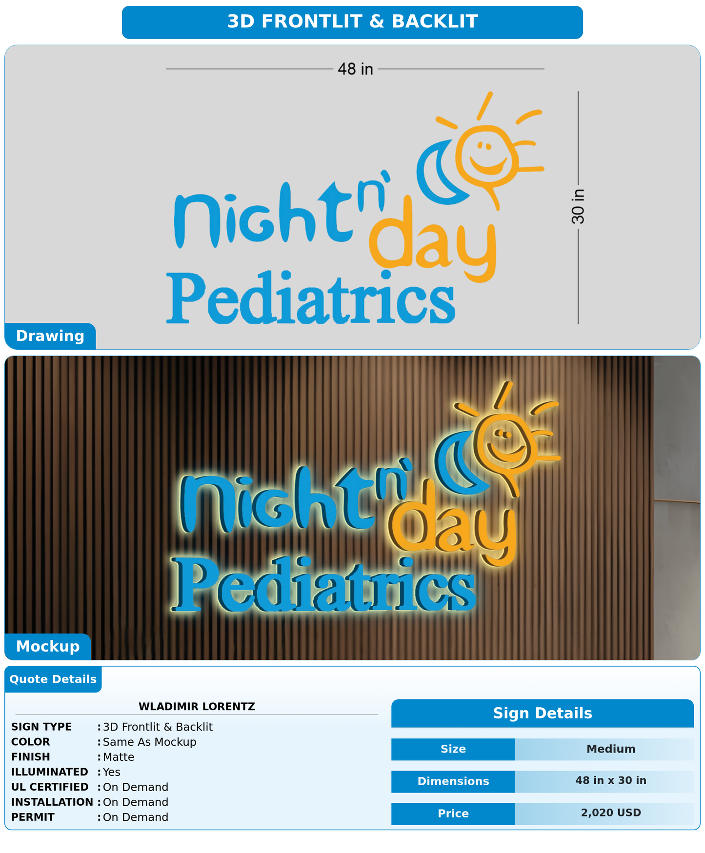 CUSTOM MOCKUP SIGN FOR Wladimir lorentz