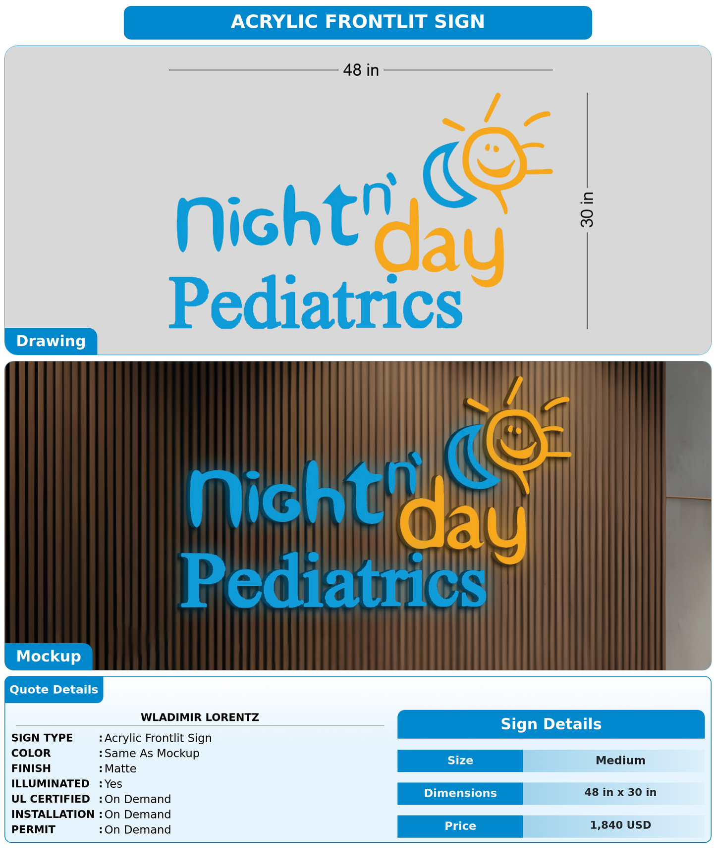CUSTOM MOCKUP SIGN FOR Wladimir lorentz