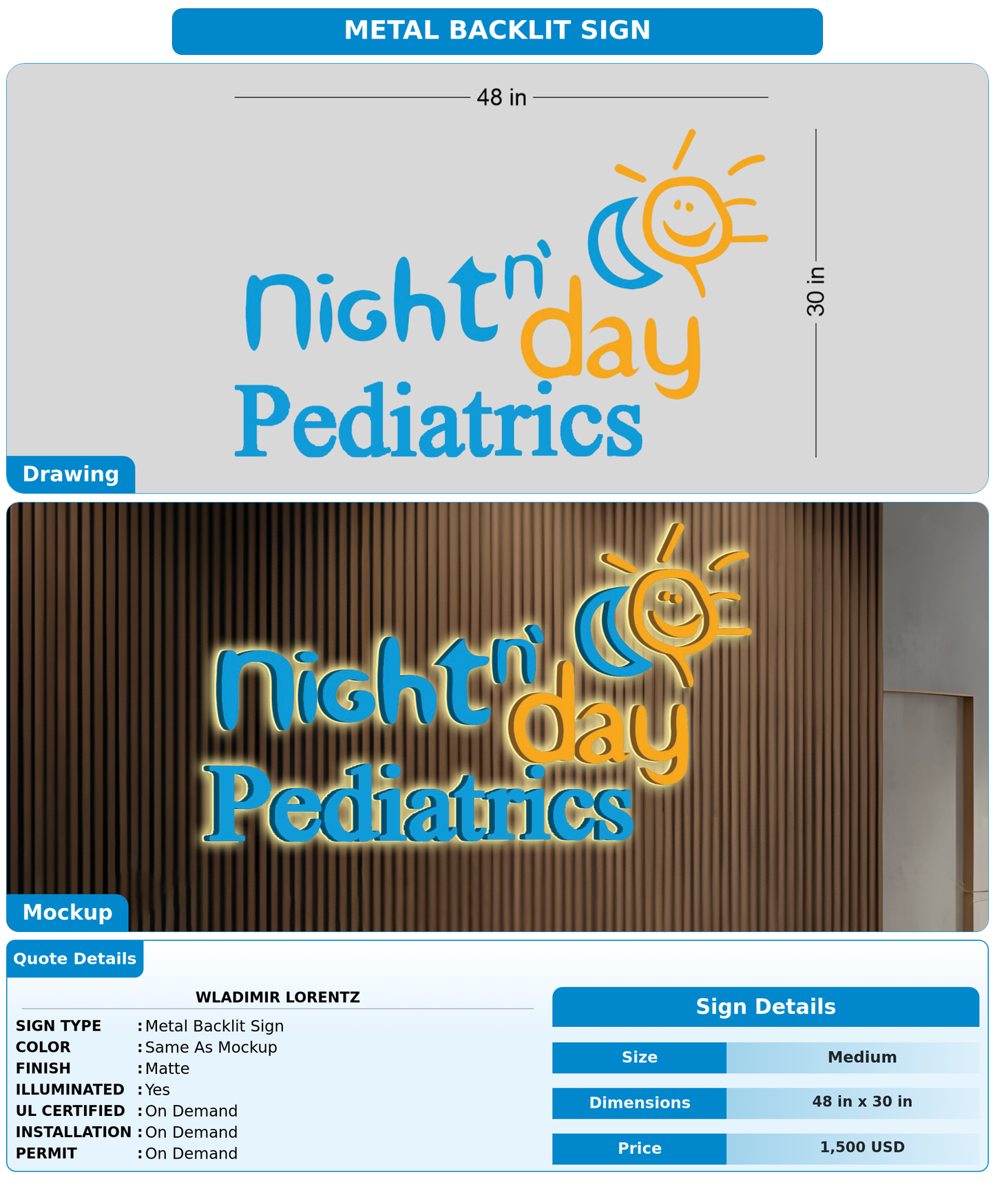 CUSTOM MOCKUP SIGN FOR Wladimir lorentz