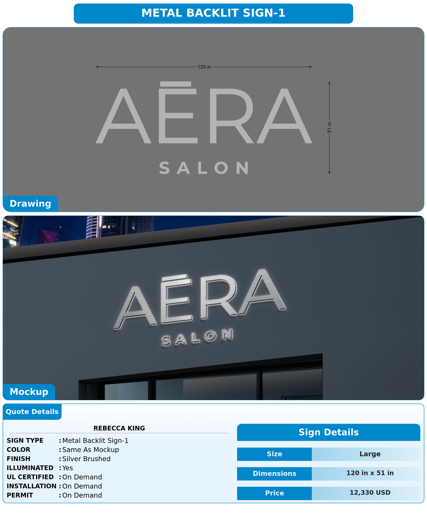 CUSTOM MOCKUP SIGN FOR rebecca king