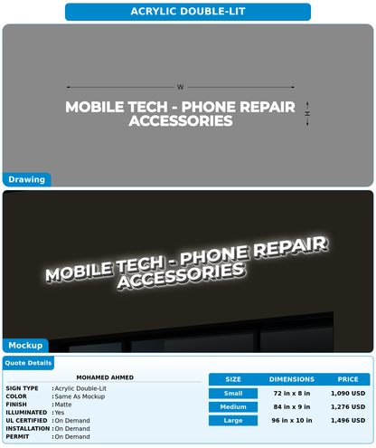 CUSTOM MOCKUP SIGN FOR Mohamed Ahmed