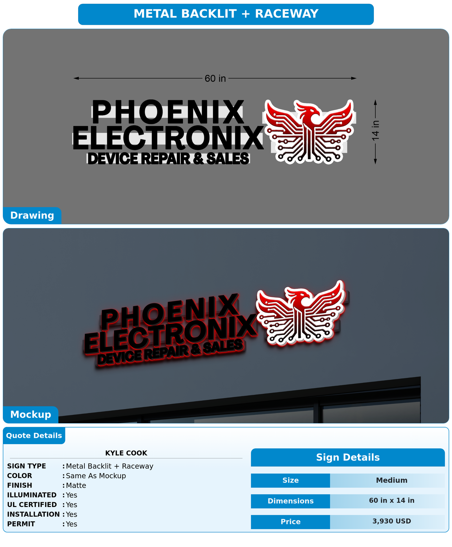 CUSTOM MOCKUP SIGN FOR Kyle Cook