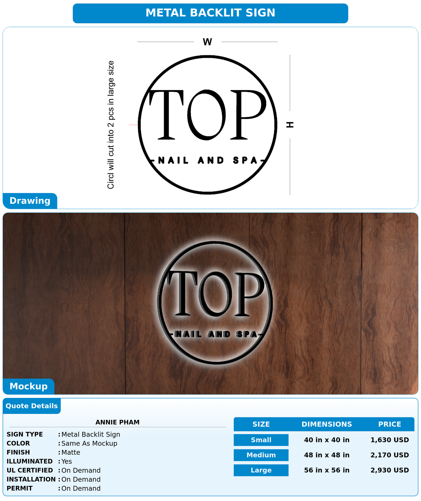 CUSTOM MOCKUP SIGN FOR Annie Pham