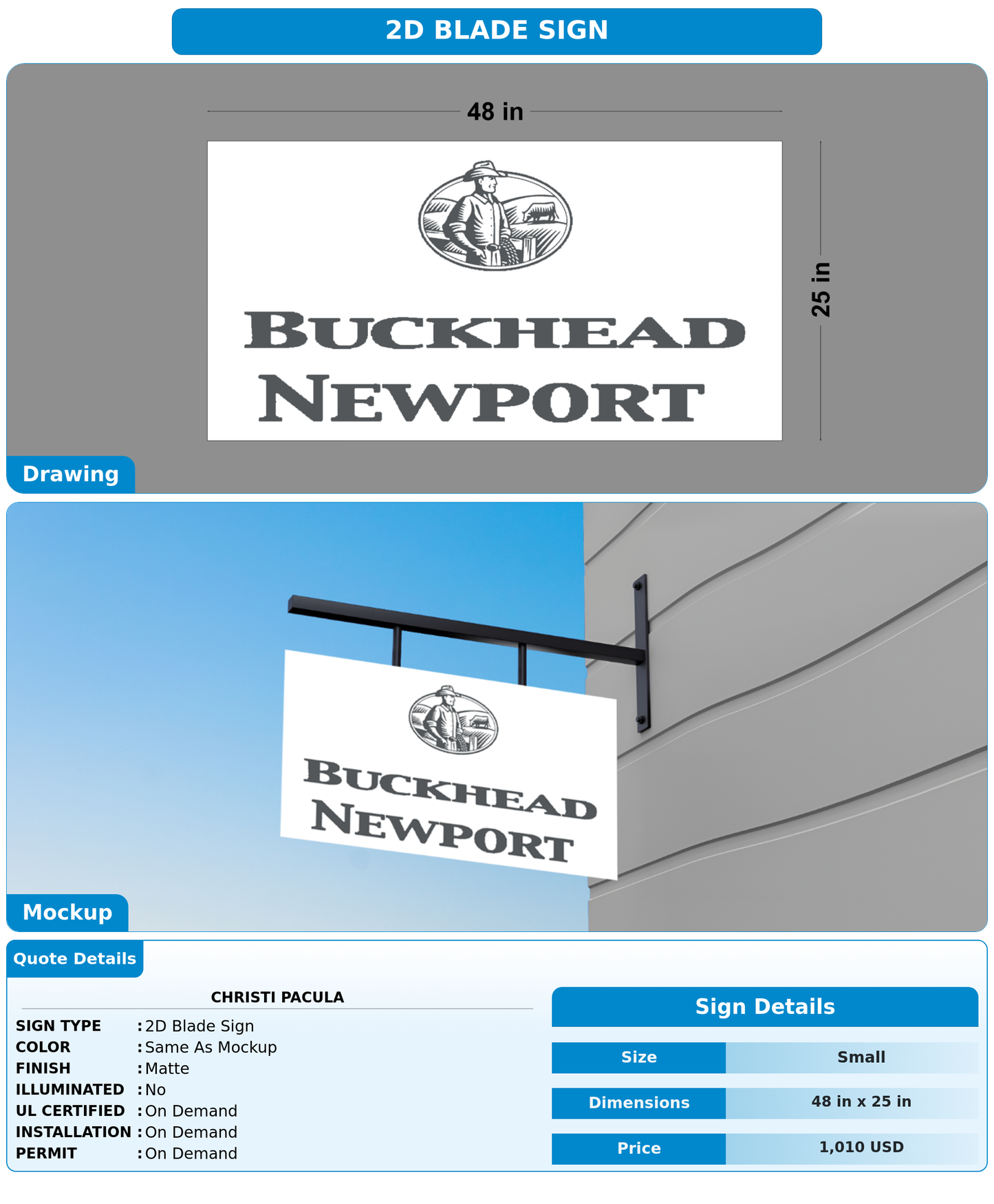 CUSTOM MOCKUP SIGN FOR Christi Pacula