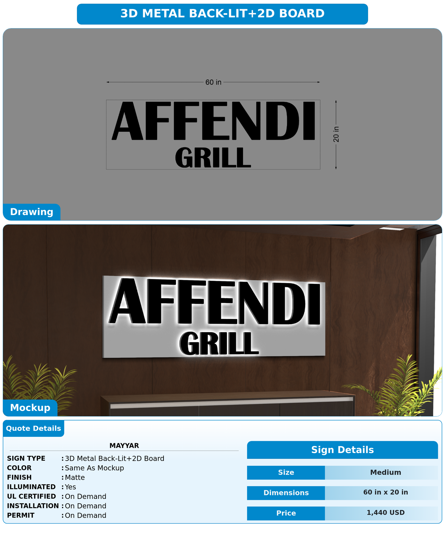 CUSTOM MOCKUP SIGN FOR Mayyar