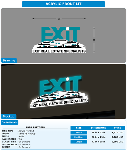 CUSTOM MOCKUP SIGN FOR Eddie Ruettiger