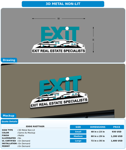 CUSTOM MOCKUP SIGN FOR Eddie Ruettiger
