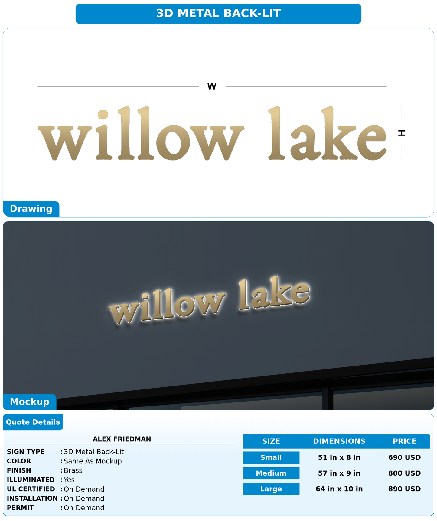 CUSTOM MOCKUP SIGN FOR Alex Friedman