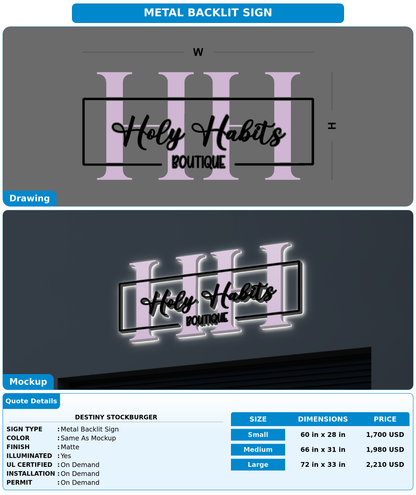 CUSTOM MOCKUP SIGN FOR Destiny Stockburger