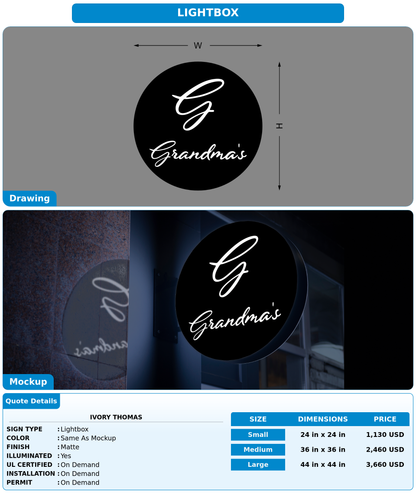 CUSTOM MOCKUP SIGN FOR Ivory Thomas