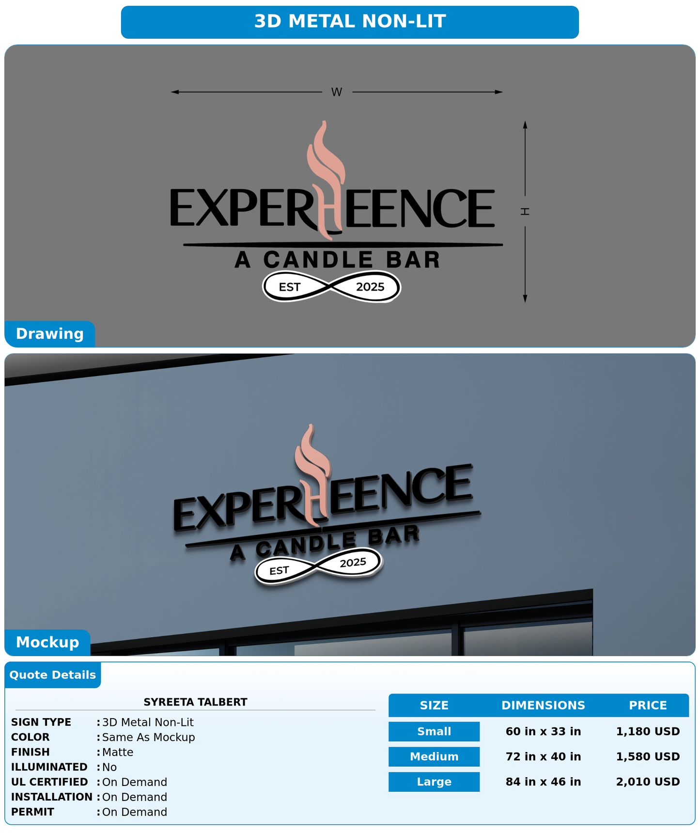 CUSTOM MOCKUP SIGN FOR Syreeta Talbert