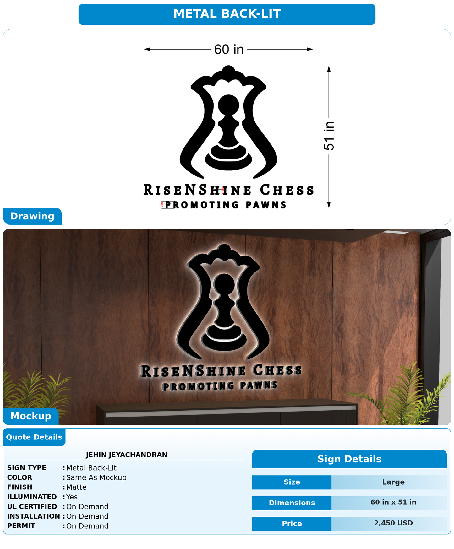 CUSTOM MOCKUP SIGN FOR Jehin Jeyachandran