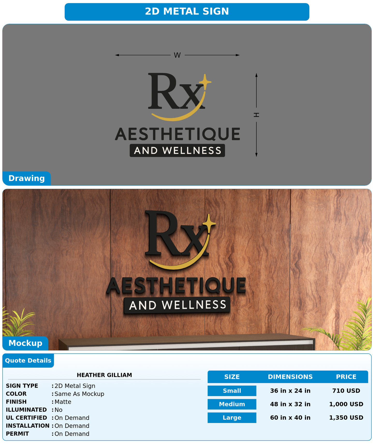 CUSTOM MOCKUP SIGN FOR Heather Gilliam